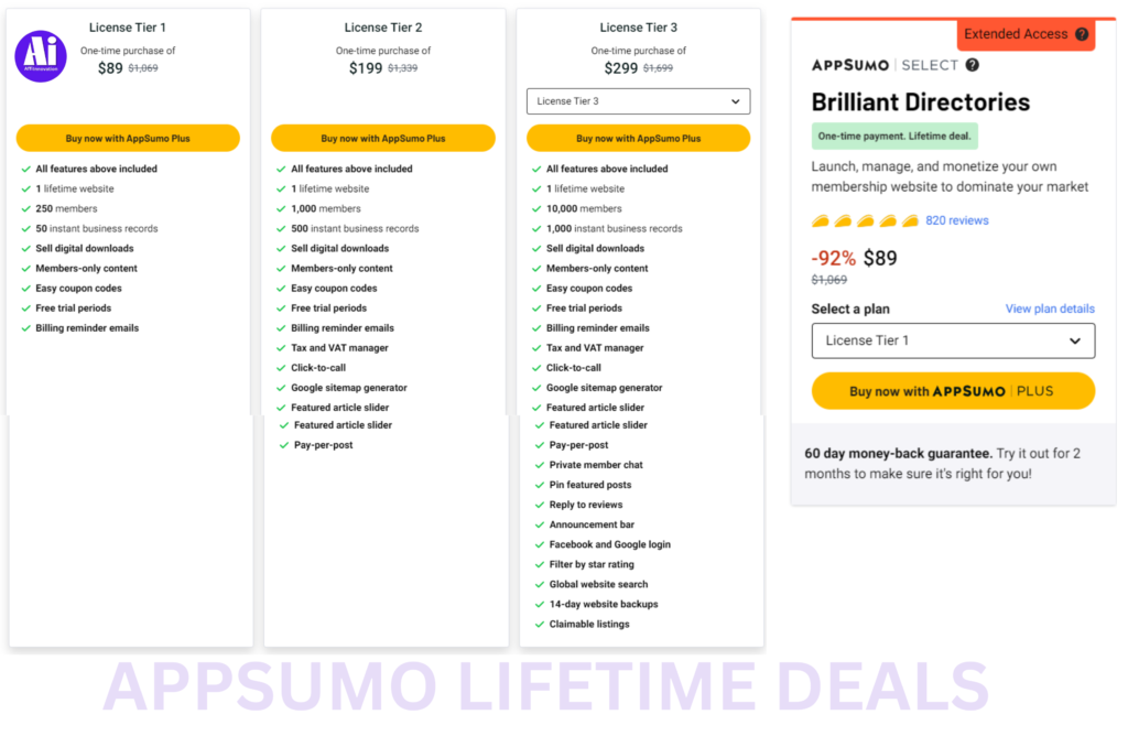 Appsumo Pricing