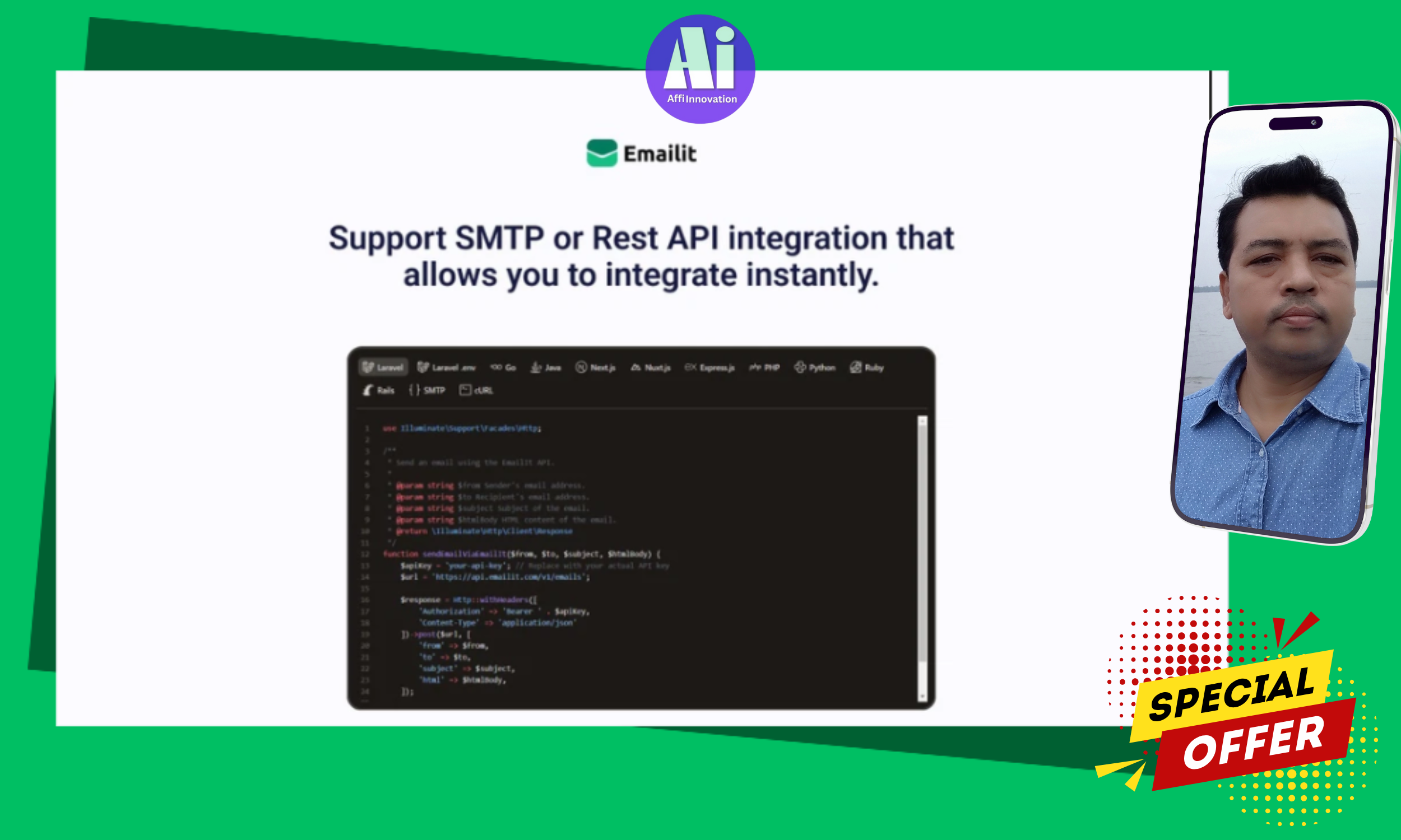 Effortlessly-integrate-Emailits-API-with-multiple-languages-and-frameworks.