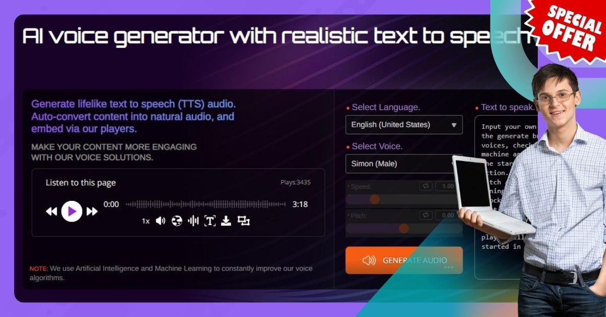 All voice generator with realistic text to speech