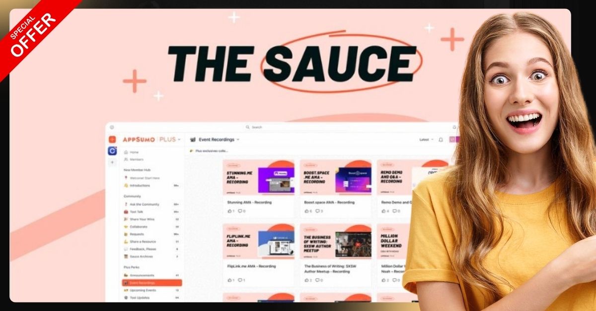 Make-the-most-out-of-AppSumo-tools-by-joining-The-Sauce-and-learning-tips-to-grow-your-business.