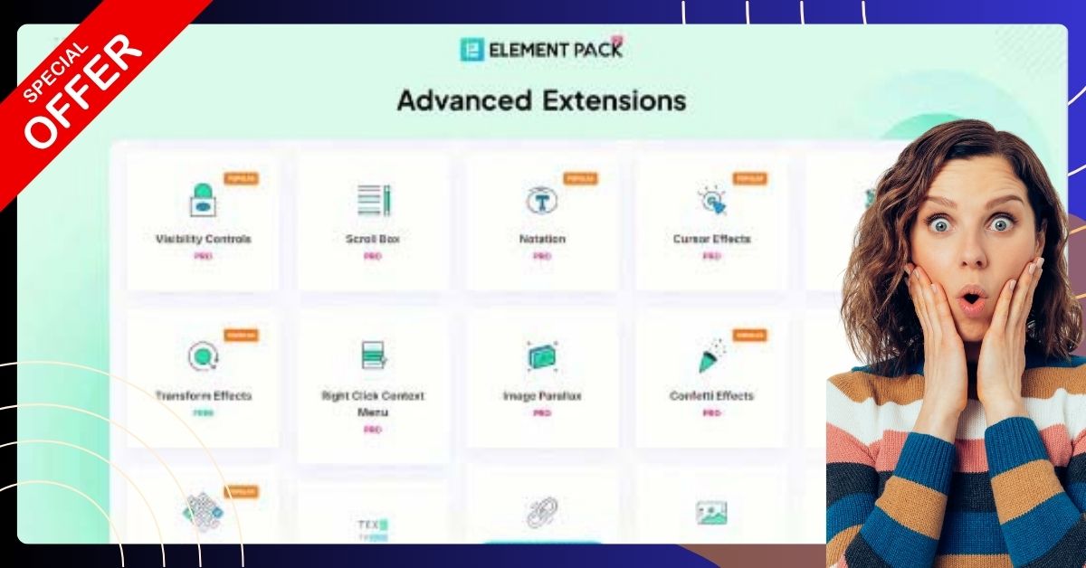 Enhance your Elementor websites with advanced extensions for just about anything.