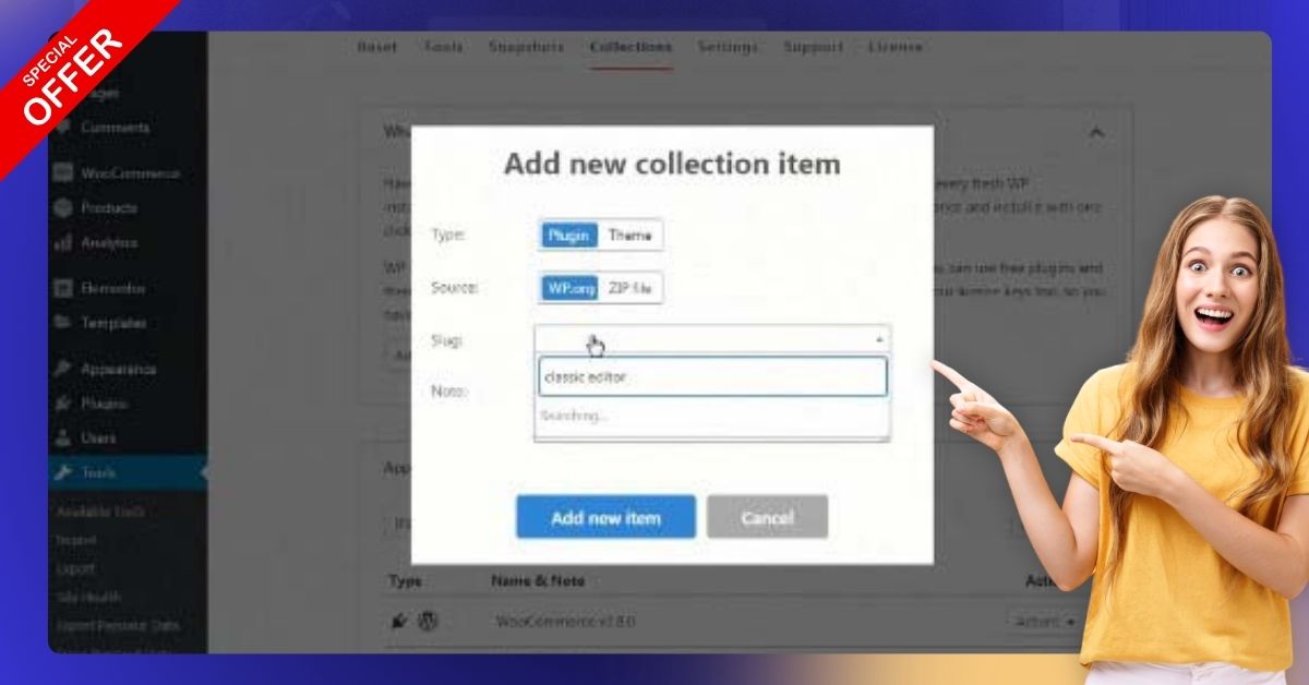 Use Collections to make a set of your favorite plugins and themes for easy installation from the cloud!