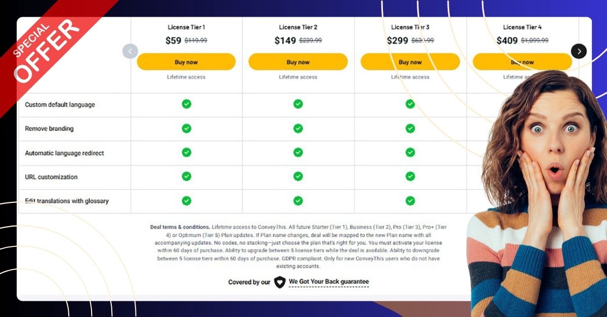 Deal terms & conditions