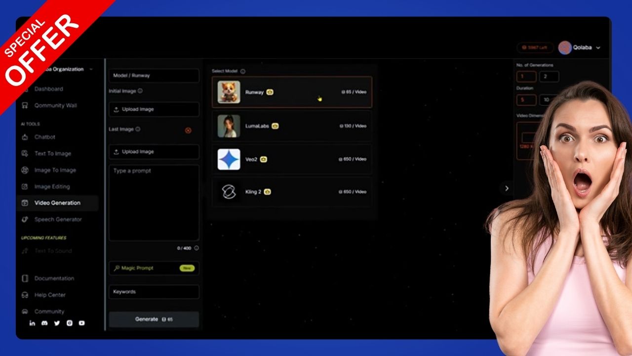 User building an AI agent on Qolaba with no-code drag-and-drop interface