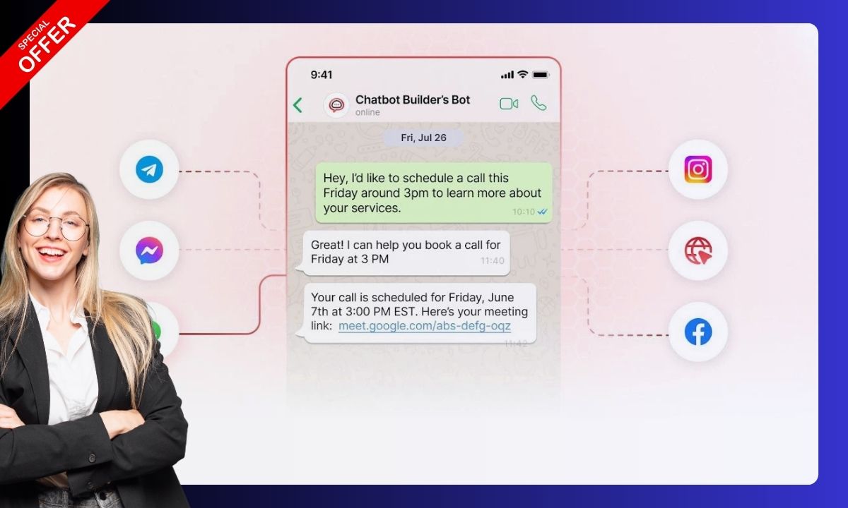 Chatbot Builder: Create attributes like email, phone, and company name to organize lead data