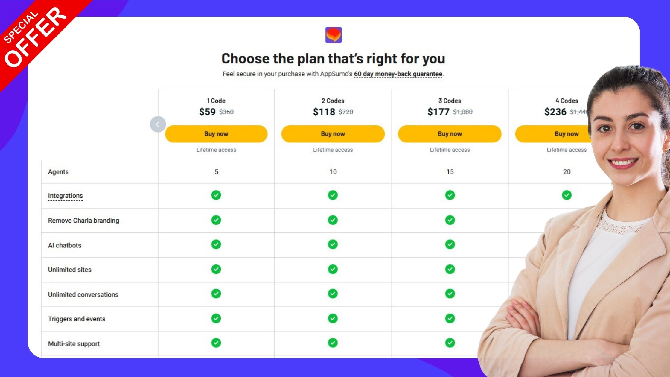 Choose the plan that’s right for you Charla