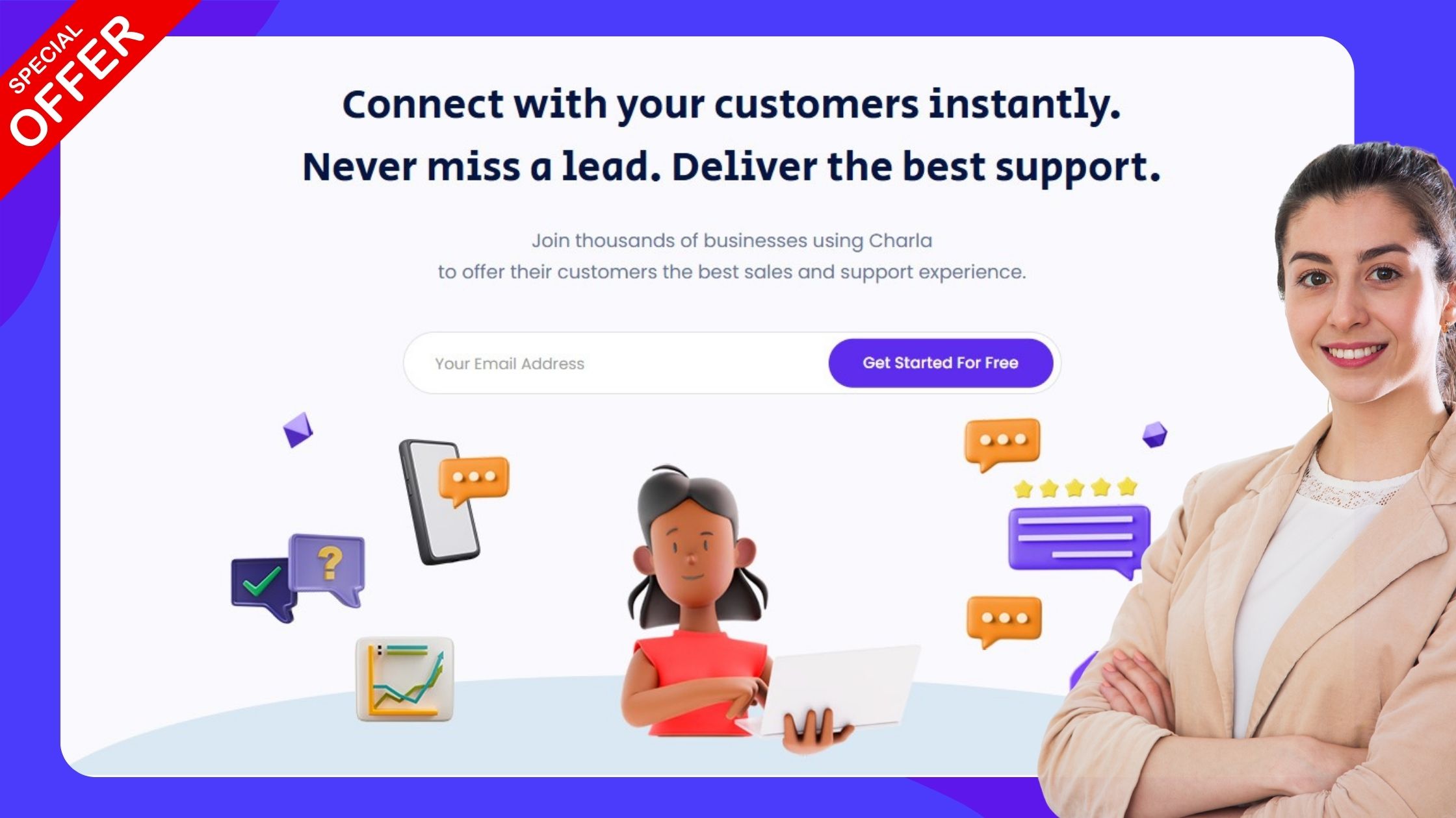 Connect with your customers instantly in Charla