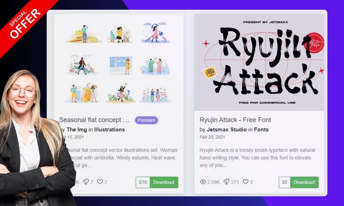 Download professional fonts for websites, apps, and mobile in EpicPxls