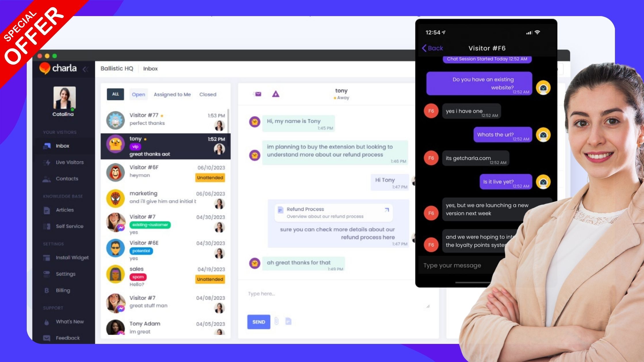 Empower your Agents with Charla intuitive dashboard