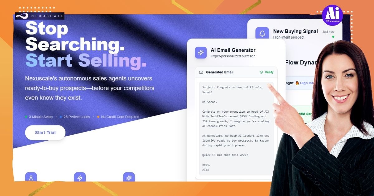 Nexuscale's autonomous sales agents uncovers ready‑to‑buy prospects—before your competitors even know they exist.