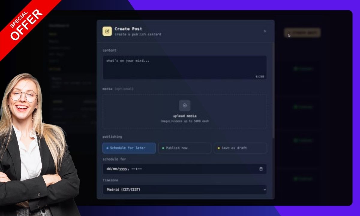 Simply log on to your dashboard to upload and schedule posts