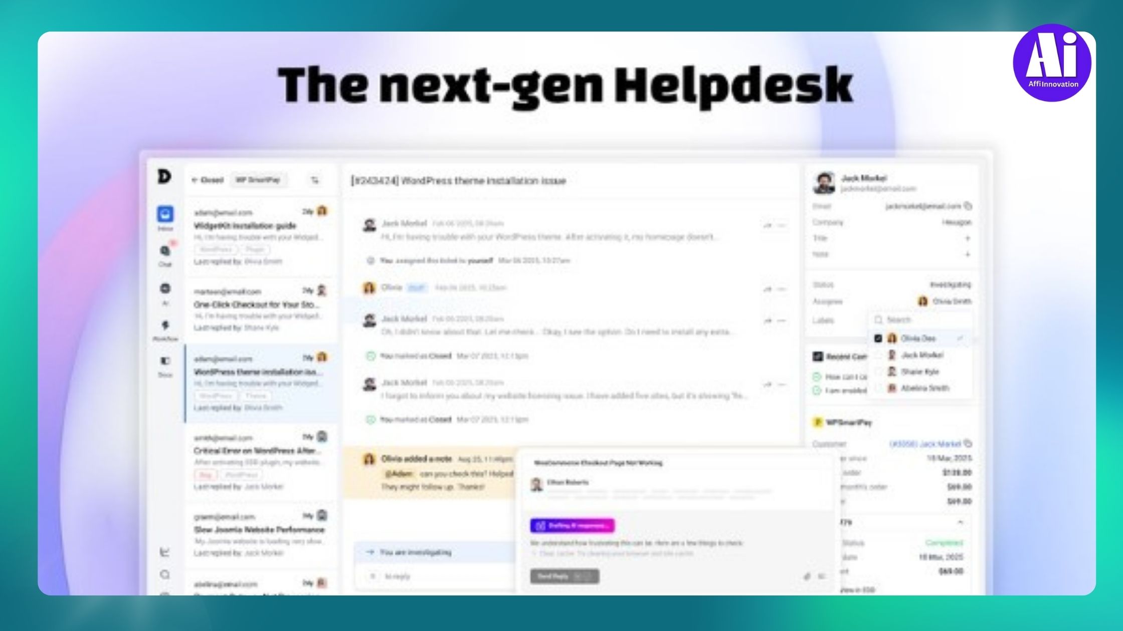 Train AI using your company’s website, data, knowledge, previous conversations, and more