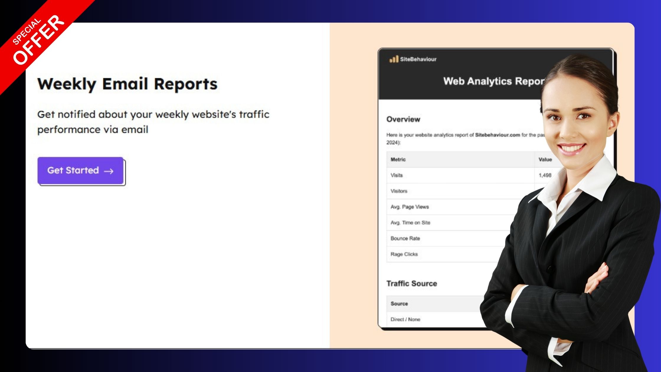 Weekly Email Reports in SiteBehaviour
