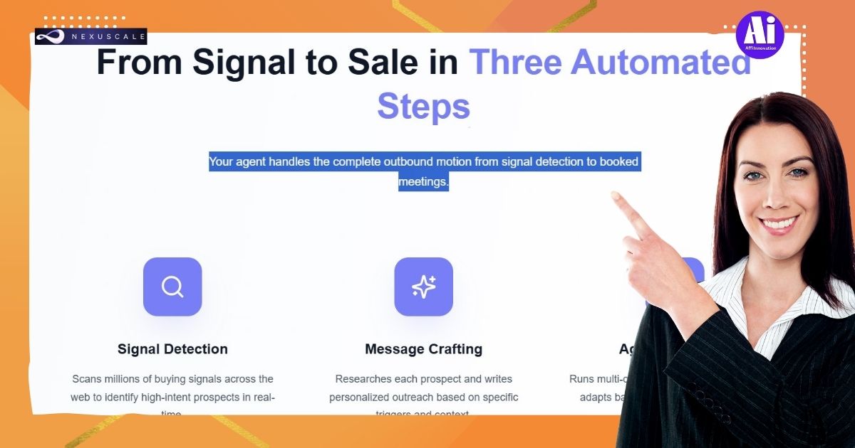 Your agent handles the complete outbound motion from signal detection to booked meetings