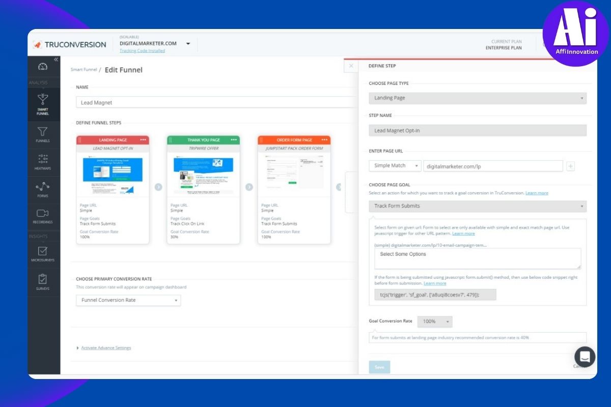 Smart Funnels makes it easy for you to accurately track your marketing funnels in minutes with Truconversion