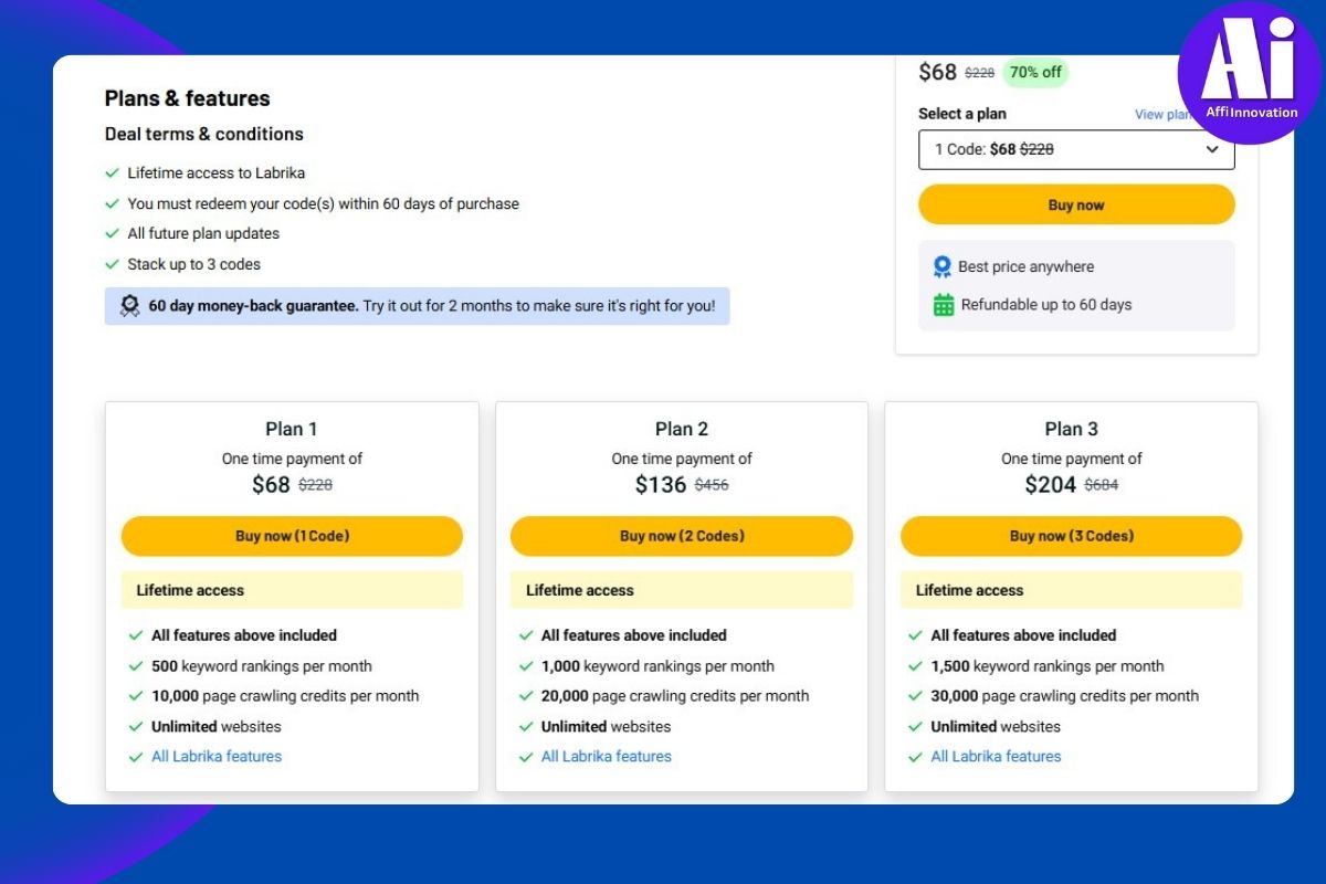 Start growing your traffic with Labrika’s all-in-one SEO tool today