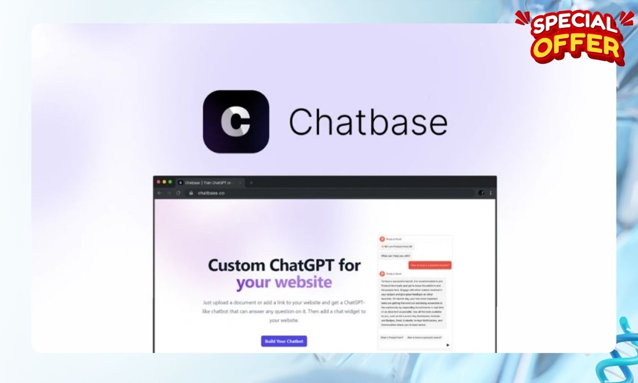 Chatbase is an AI chatbot builder that lets you build, train, and embed smart chatbots powered by ChatGPT right on your website.